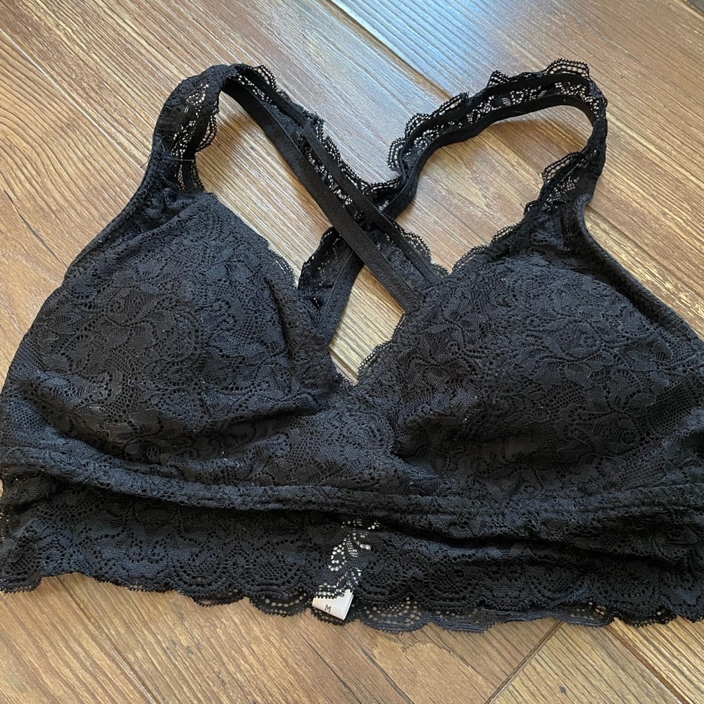 Black lace bralette